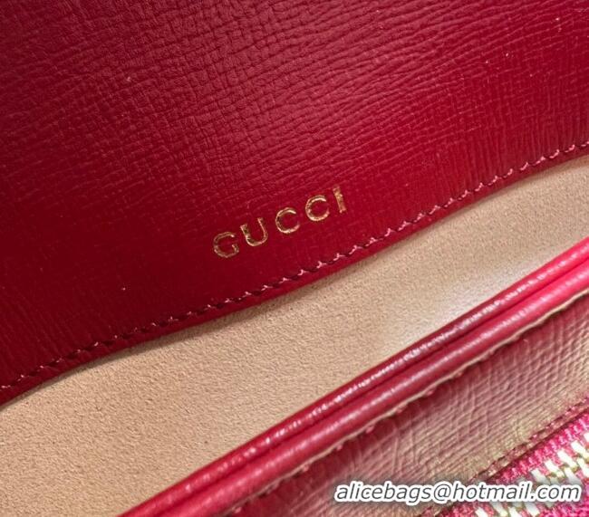 Best Price Gucci Horsebit 1955 GG Canvas Shoulder Bag 602204 Red 2024