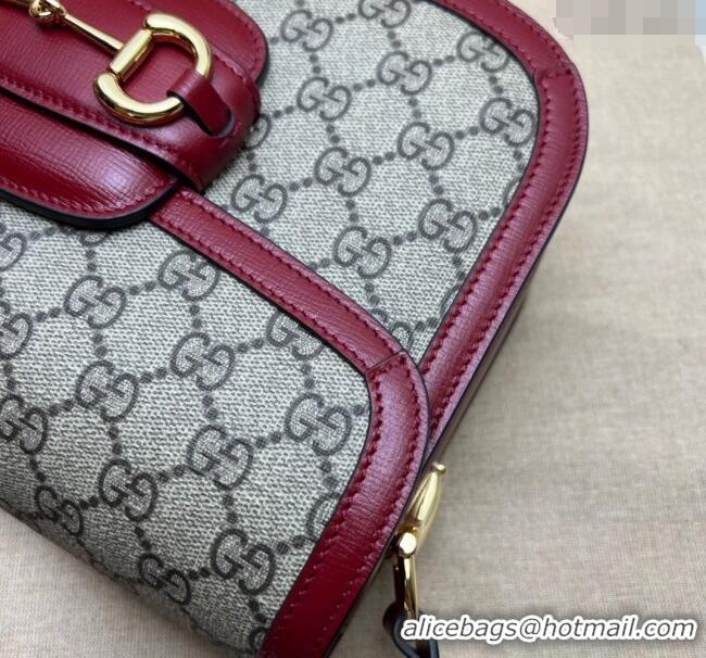 Best Price Gucci Horsebit 1955 GG Canvas Shoulder Bag 602204 Red 2024