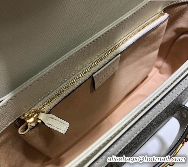 Cheapest Gucci Horsebit 1955 GG Canvas Shoulder Bag 602204 White 2024