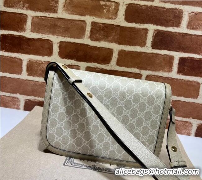 New Style Gucci Horsebit 1955 GG Canvas Shoulder Bag 602204 Beige/Oatmeal 2024