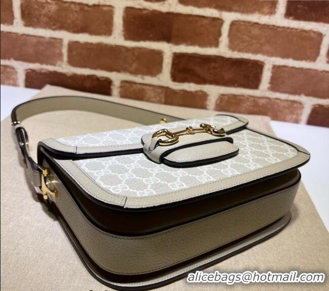 New Style Gucci Horsebit 1955 GG Canvas Shoulder Bag 602204 Beige/Oatmeal 2024
