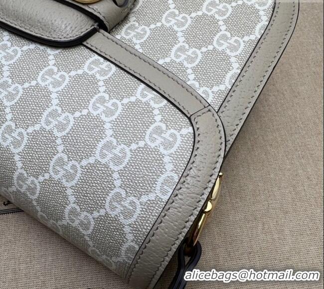 New Style Gucci Horsebit 1955 GG Canvas Shoulder Bag 602204 Beige/Oatmeal 2024