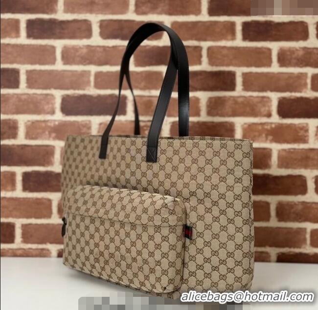 Inexpensive Gucci Large GG Canvas Tote bag 802166 Beige 2024