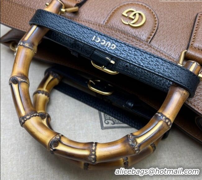 Top Quality Gucci Diana Medium Tote Bag in Leather 678842 Brown 2024
