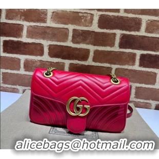 Trendy Design Gucci GG Marmont Matelasse Leather Small Shoulder Bag 443497 New Red 2024