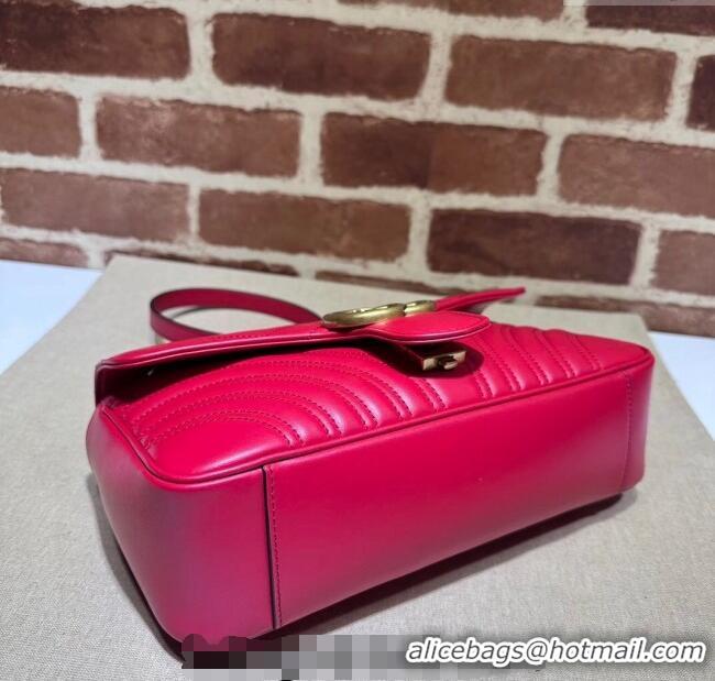 Trendy Design Gucci GG Marmont Matelasse Leather Small Shoulder Bag 443497 New Red 2024