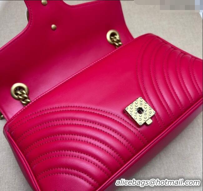 Trendy Design Gucci GG Marmont Matelasse Leather Small Shoulder Bag 443497 New Red 2024