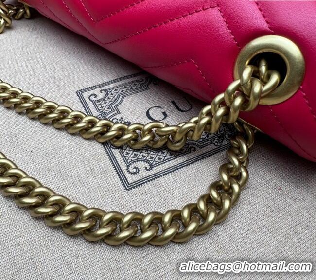 Trendy Design Gucci GG Marmont Matelasse Leather Small Shoulder Bag 443497 New Red 2024