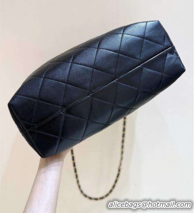 Market Sells Chanel Small Tote Bag in Suede Calfskin & Shiny Lambskin AS5634 Beige/Black 2025 Top Quality