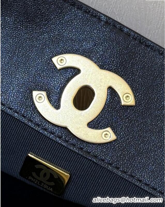 Market Sells Chanel Small Tote Bag in Suede Calfskin & Shiny Lambskin AS5634 Beige/Black 2025 Top Quality