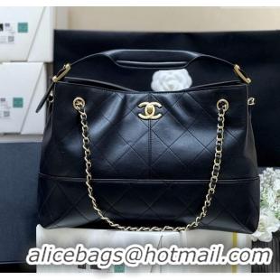 Buy Discount Chanel Small Tote Bag in Original Calfskin AS5634 Black 2025 Top Quality
