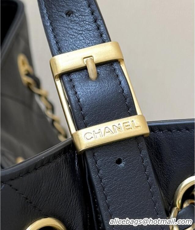Buy Discount Chanel Small Tote Bag in Original Calfskin AS5634 Black 2025 Top Quality