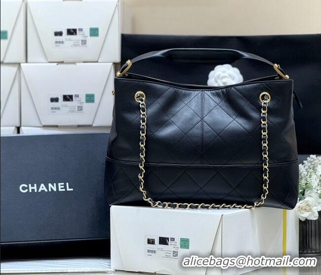 Buy Discount Chanel Small Tote Bag in Original Calfskin AS5634 Black 2025 Top Quality
