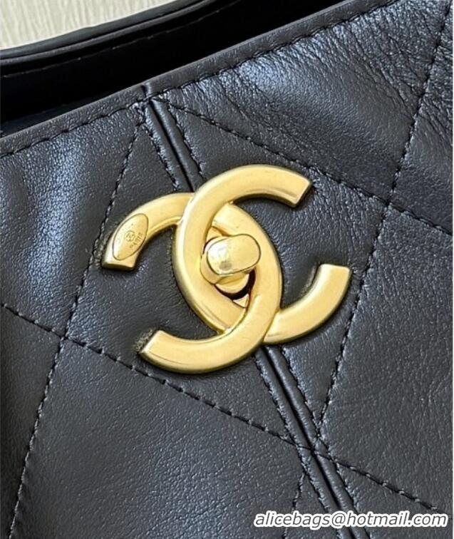 Buy Discount Chanel Small Tote Bag in Original Calfskin AS5634 Black 2025 Top Quality