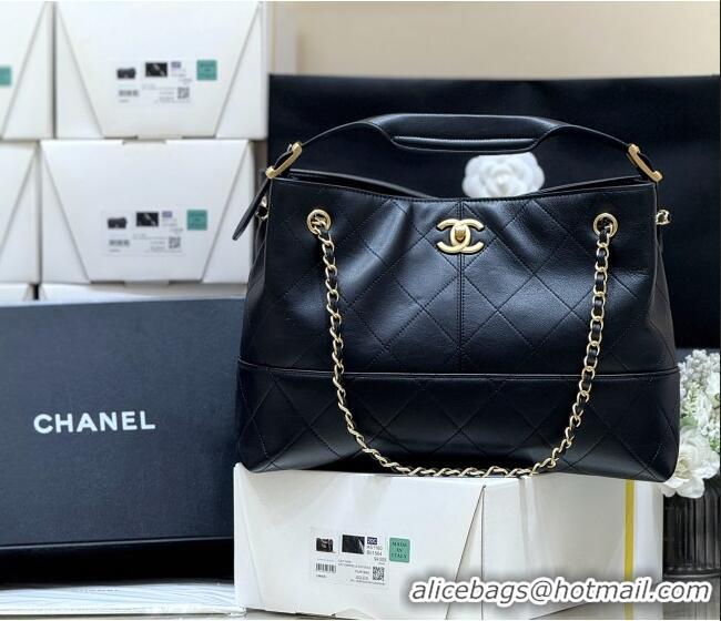 Buy Discount Chanel Small Tote Bag in Original Calfskin AS5634 Black 2025 Top Quality
