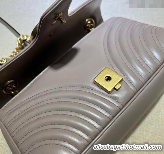 Modern Classic Gucci GG Marmont Matelassé Leather Small Shoulder Bag 443497 Dusty Beige 2024