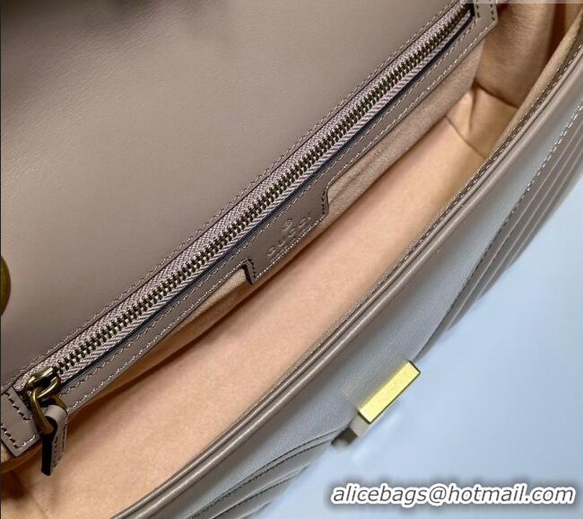 Modern Classic Gucci GG Marmont Matelassé Leather Small Shoulder Bag 443497 Dusty Beige 2024
