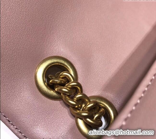 Buy Luxury Gucci GG Marmont Matelasse Leather Small Shoulder Bag 443497 Nude Pink 2024