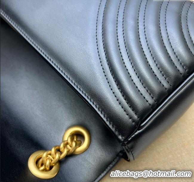 Good Taste Gucci GG Marmont Matelasse Leather Small Shoulder Bag 443497 Black 2024