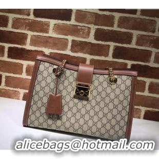 Best Product Gucci Padlock GG Canvas Medium Shoulder Bag 479197 Brown 2024
