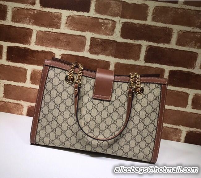 Best Product Gucci Padlock GG Canvas Medium Shoulder Bag 479197 Brown 2024