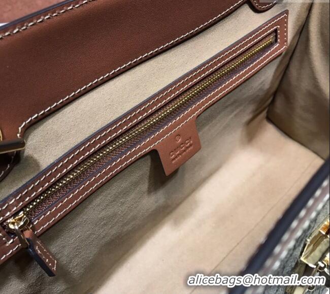 Best Product Gucci Padlock GG Canvas Medium Shoulder Bag 479197 Brown 2024