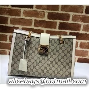 Spot Bulk Gucci Padlock GG Canvas Medium Shoulder Bag 479197 White 2024