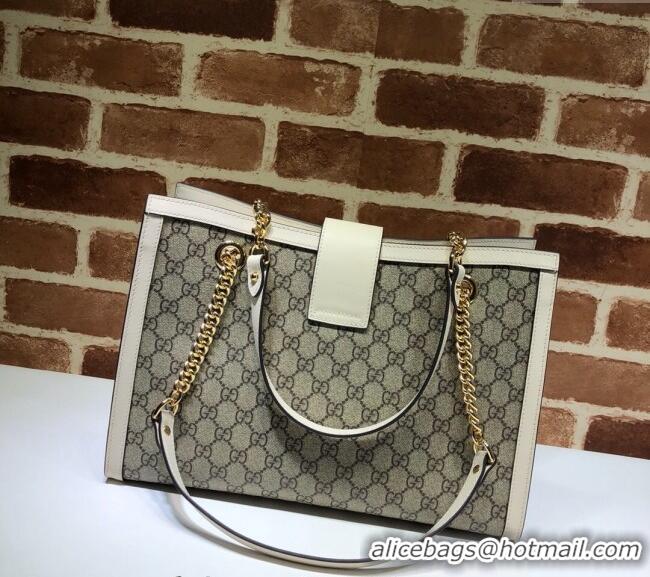 Spot Bulk Gucci Padlock GG Canvas Medium Shoulder Bag 479197 White 2024