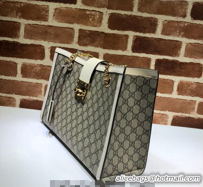 Spot Bulk Gucci Padlock GG Canvas Medium Shoulder Bag 479197 White 2024