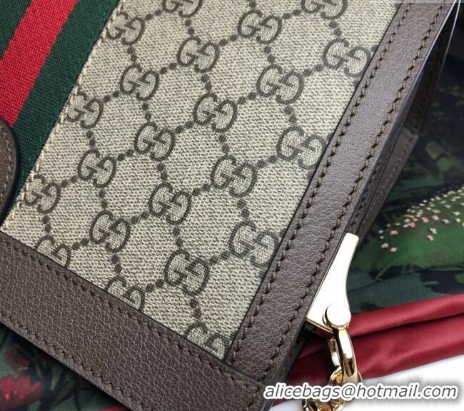 Original Cheap Gucci Ophidia GG Canvas Small Shoulder Bag 503877 Brown 2024