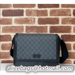 Top Grade Gucci Mens Medium GG Crossbody bag with tag 795459 Black 2024