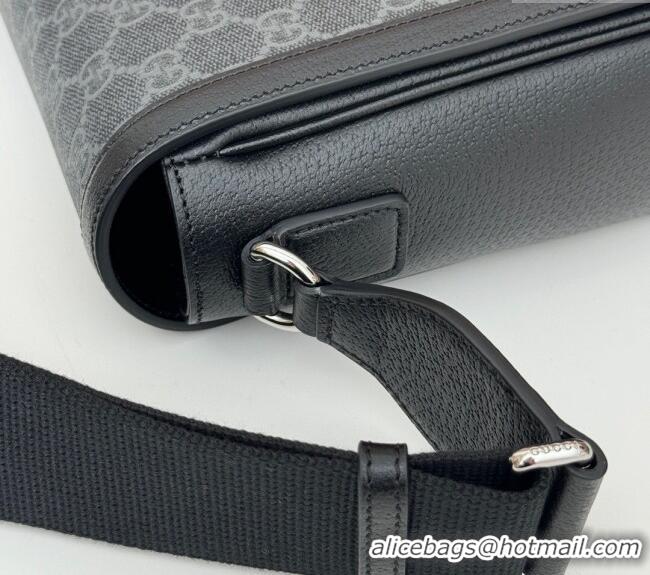 Top Grade Gucci Mens Medium GG Crossbody bag with tag 795459 Black 2024