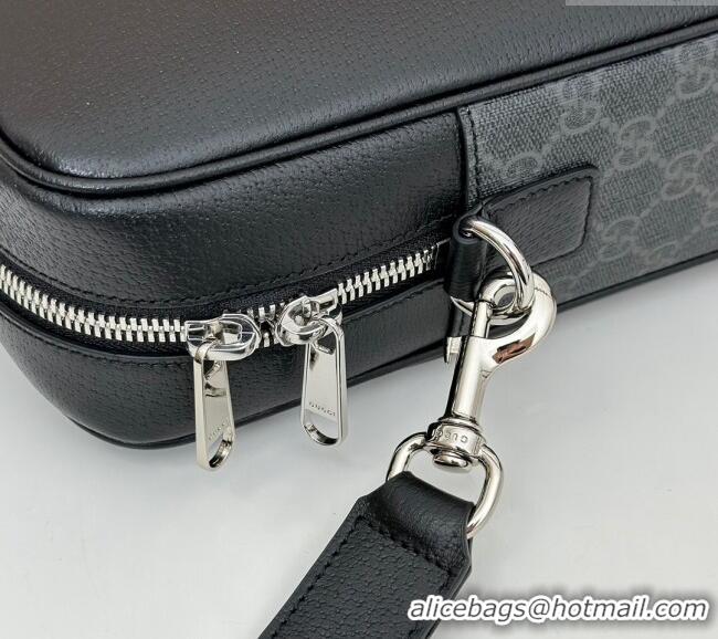 Original Cheap Gucci Mens Medium GG Briefcase bag with tag 795461 Black 2024