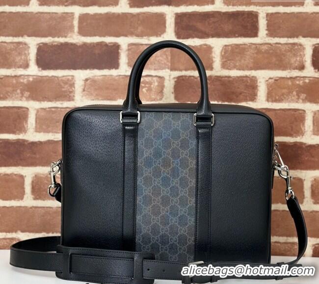 Original Cheap Gucci Mens Medium GG Briefcase bag with tag 795461 Black 2024