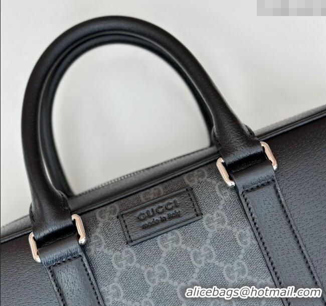 Original Cheap Gucci Mens Medium GG Briefcase bag with tag 795461 Black 2024
