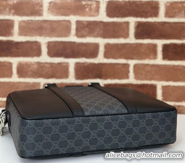Original Cheap Gucci Mens Medium GG Briefcase bag with tag 795461 Black 2024