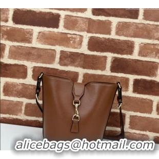 Spot Bulk Gucci Leather Mini Bucket Shoulder bag 782908 Brown 2024