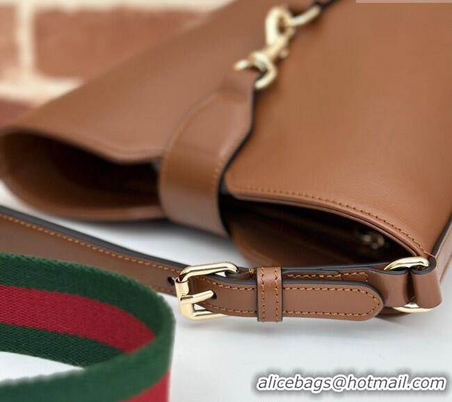 Spot Bulk Gucci Leather Mini Bucket Shoulder bag 782908 Brown 2024