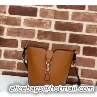 Buy Inexpensive Gucci Leather Mini Bucket Shoulder bag 782908 Light Brown 2024