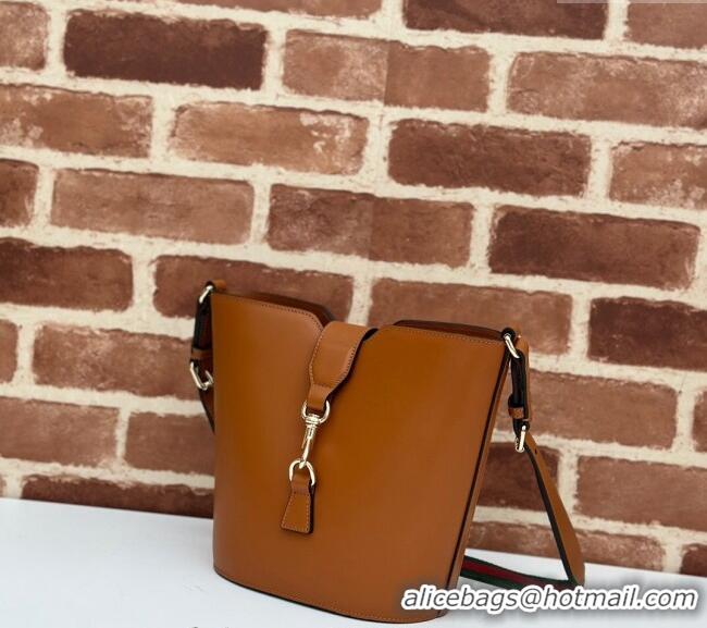 Buy Inexpensive Gucci Leather Mini Bucket Shoulder bag 782908 Light Brown 2024