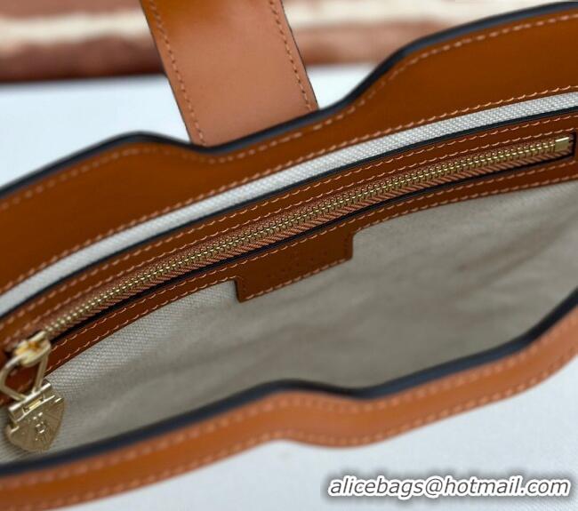 Top Quality Gucci Mini Bucket Shoulder bag in Leather and Canvas 782908 White/Brown 2024