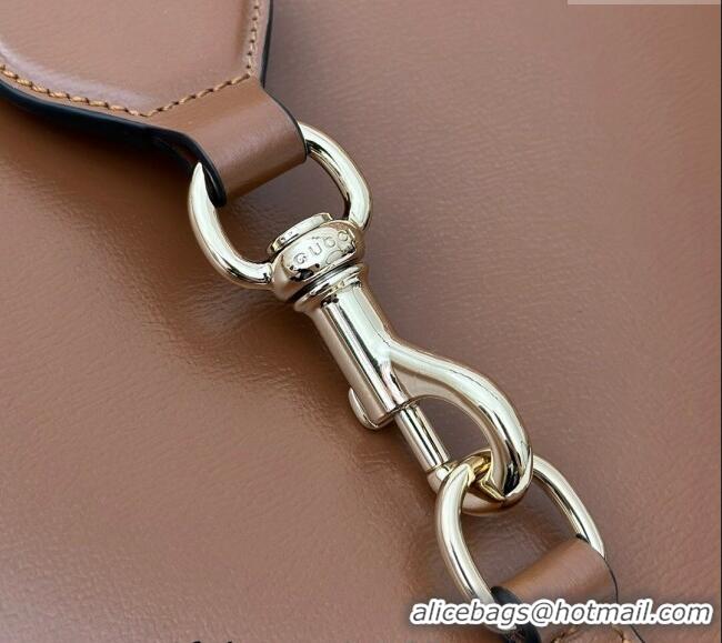Buy Discount Gucci Leather Medium Bucket Shoulder bag 782904 Brown 2024