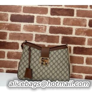 Affordable Price Gucci Padlock GG Canvas Medium Shoulder bag 795113 Brown 2024