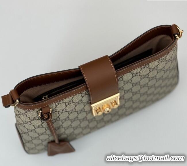 Affordable Price Gucci Padlock GG Canvas Medium Shoulder bag 795113 Brown 2024