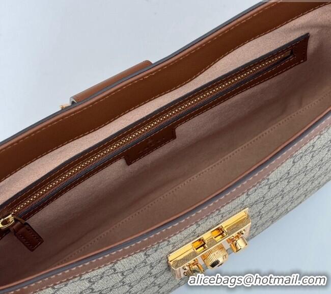 Affordable Price Gucci Padlock GG Canvas Medium Shoulder bag 795113 Brown 2024