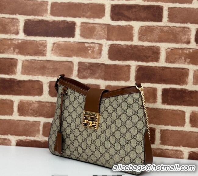 Affordable Price Gucci Padlock GG Canvas Medium Shoulder bag 795113 Brown 2024