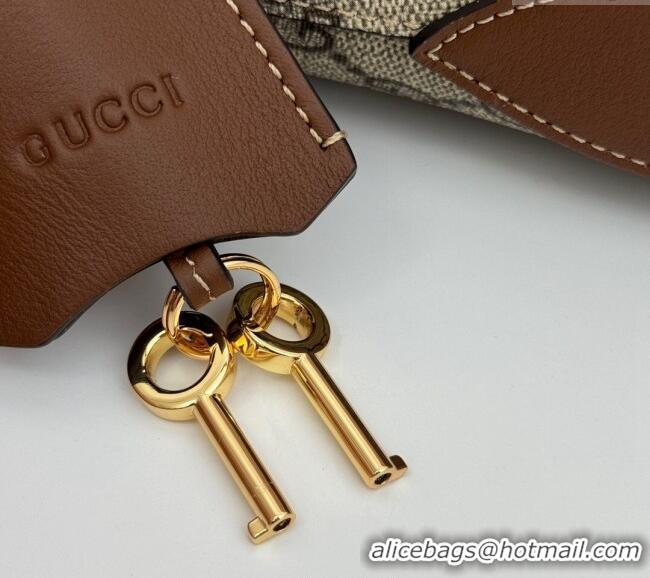 Affordable Price Gucci Padlock GG Canvas Medium Shoulder bag 795113 Brown 2024