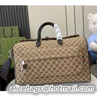 Grade Design Gucci Mens Medium GG Canvas Duffle Travel bag 802095 Beige 2024