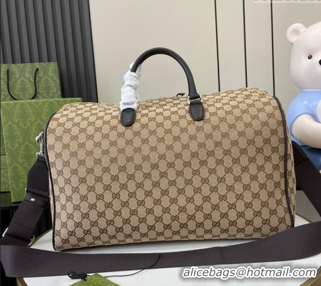 Grade Design Gucci Mens Medium GG Canvas Duffle Travel bag 802095 Beige 2024