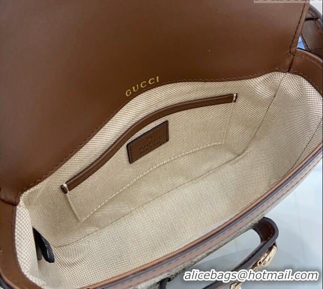 Super Quality Gucci Horsebit 1955 GG Canvas Mini Shoulder Bag 815205 Brown 2024